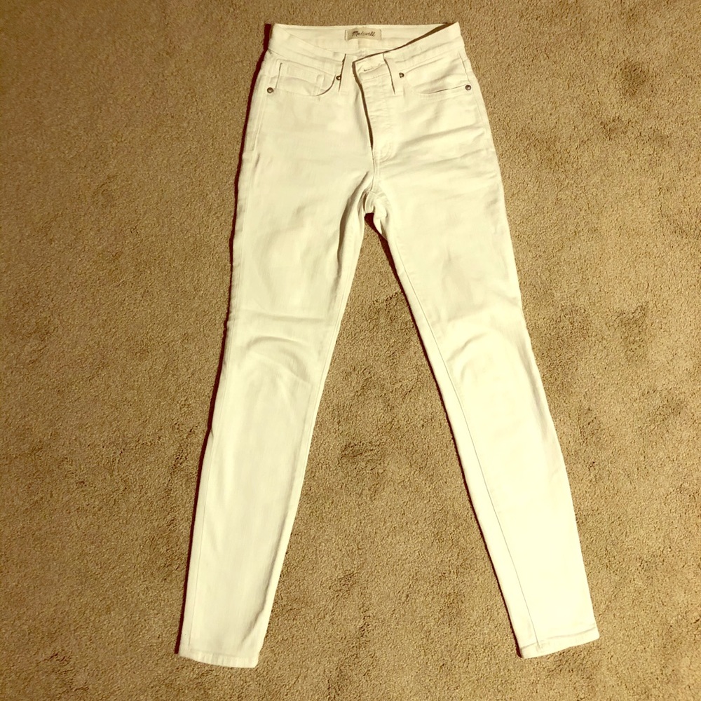 Madewell White Skinny Jeans Sz 23, 9” High Rise